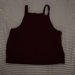 red cropped tank, excellent condition